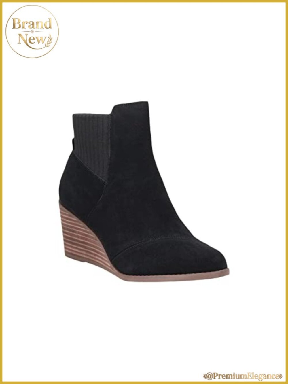 Suede Wedge Ankle Bootie with OrthoLite Cushioning